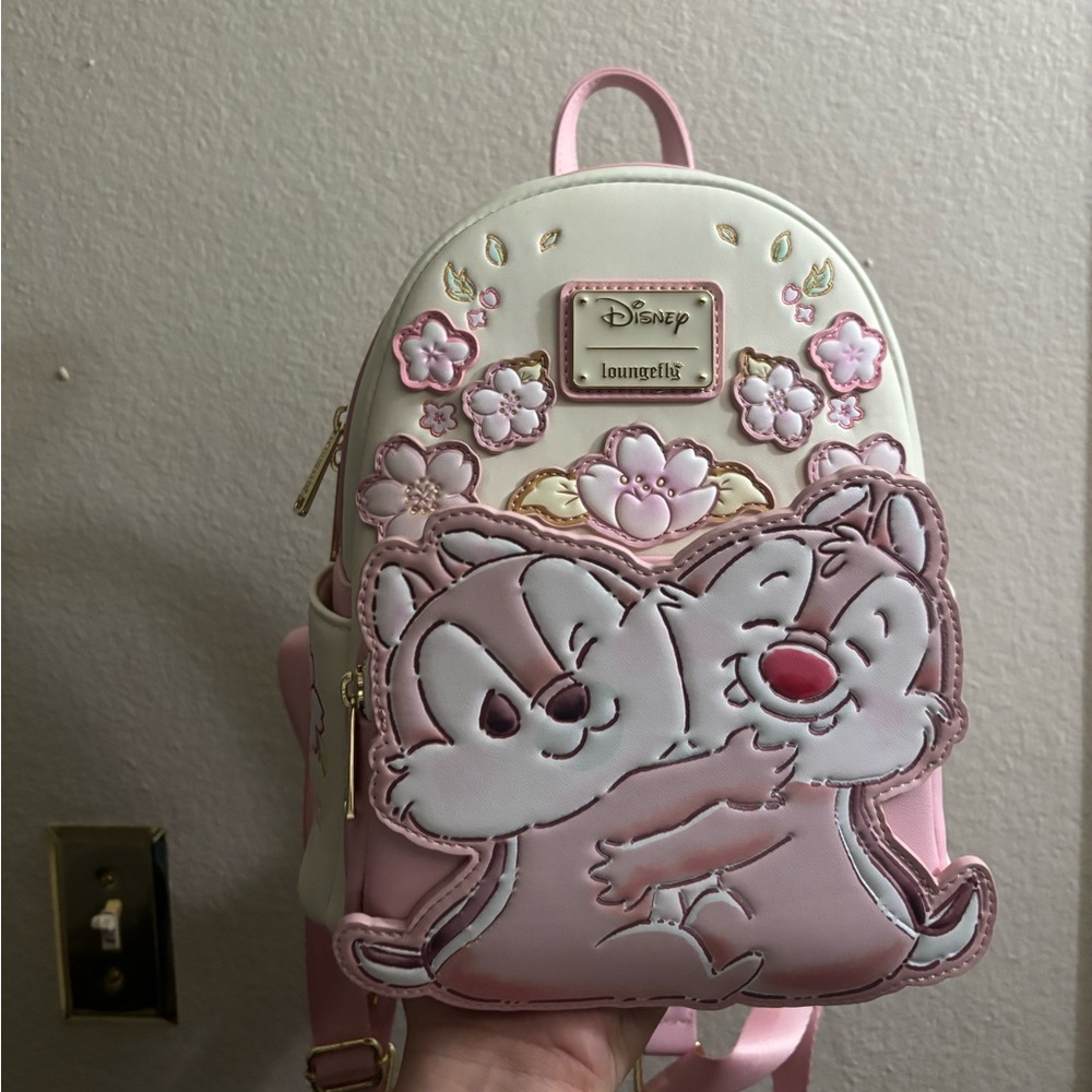 Loungefly Chip 'n' Dale Cherry Blossoms Mini Backpack